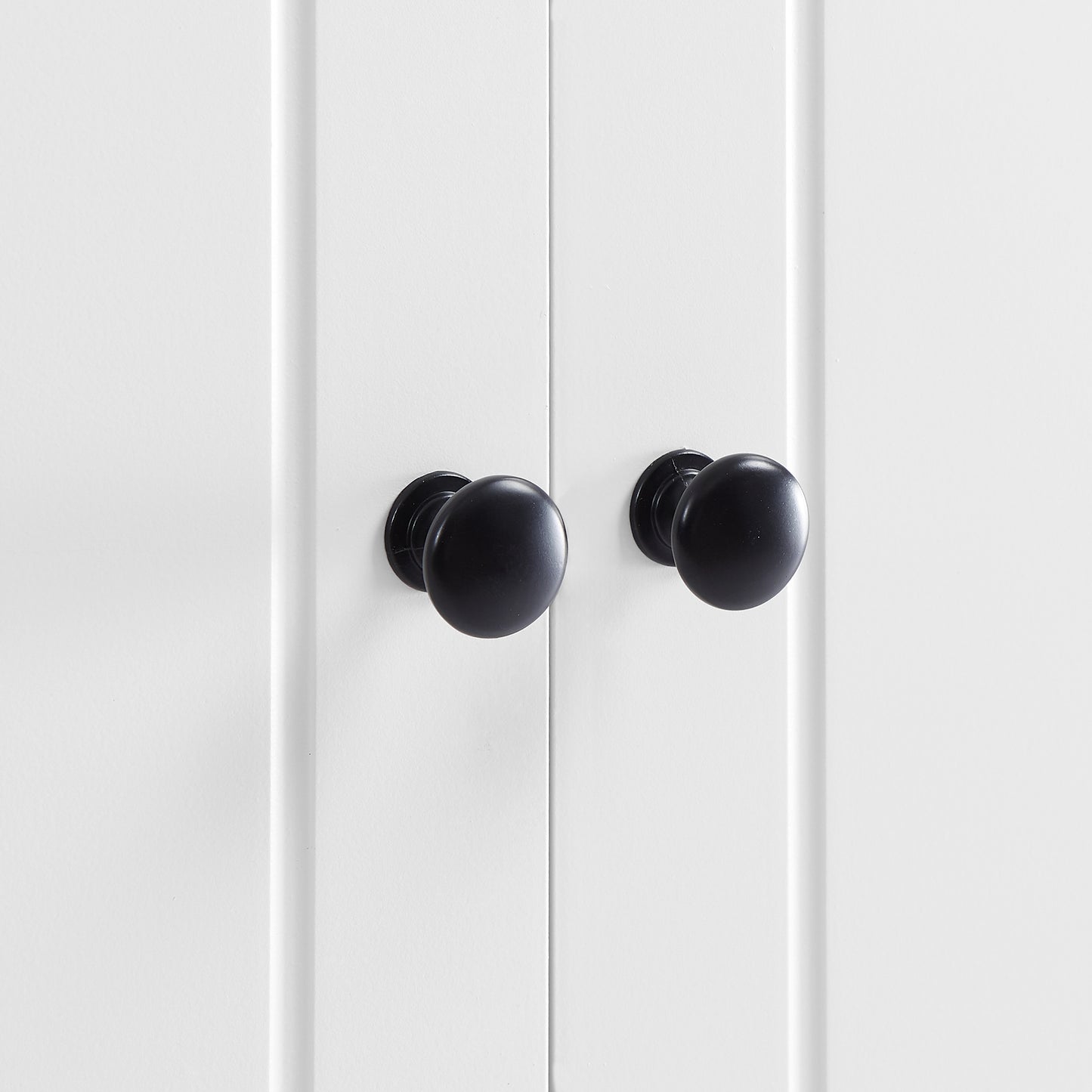 White MDF Bathroom Storage Cabinet with Adjustable Shelves, Two Doors, and Drawers