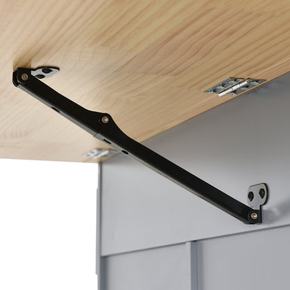 Versatile Rolling Kitchen Island with Solid Wood Top, Locking Wheels & Ample Storage - 52.7 Inch (Grey Blue)