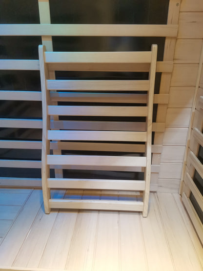 Ergonomic Hemlock Sauna Backrest for Sauna or Sofa, 25.98 x 16.54 x 2.56 in, Solid Wood Natural