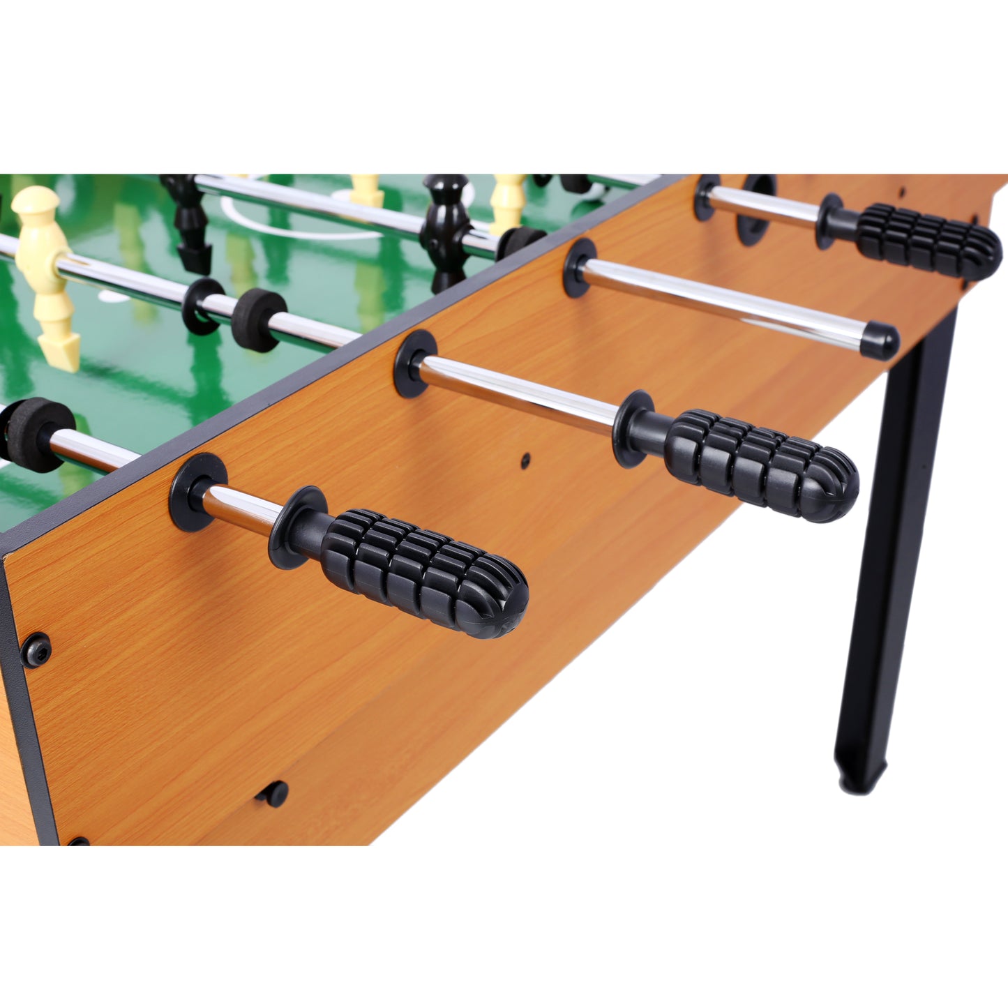 5-in-1 Game Table: Billiards, Ping Pong, Foosball, Basketball, Push Hockey; 43x24x32 in MDF+Steel Brown/Red