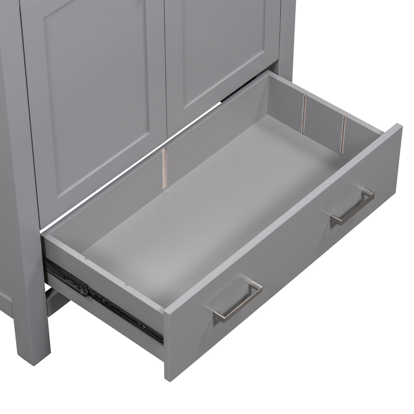 30-Inch Modern Gray Bathroom Vanity with Undermount Sink, Elegant Storage Cabinet Featuring Soft-Close Doors and Multifunctional Design