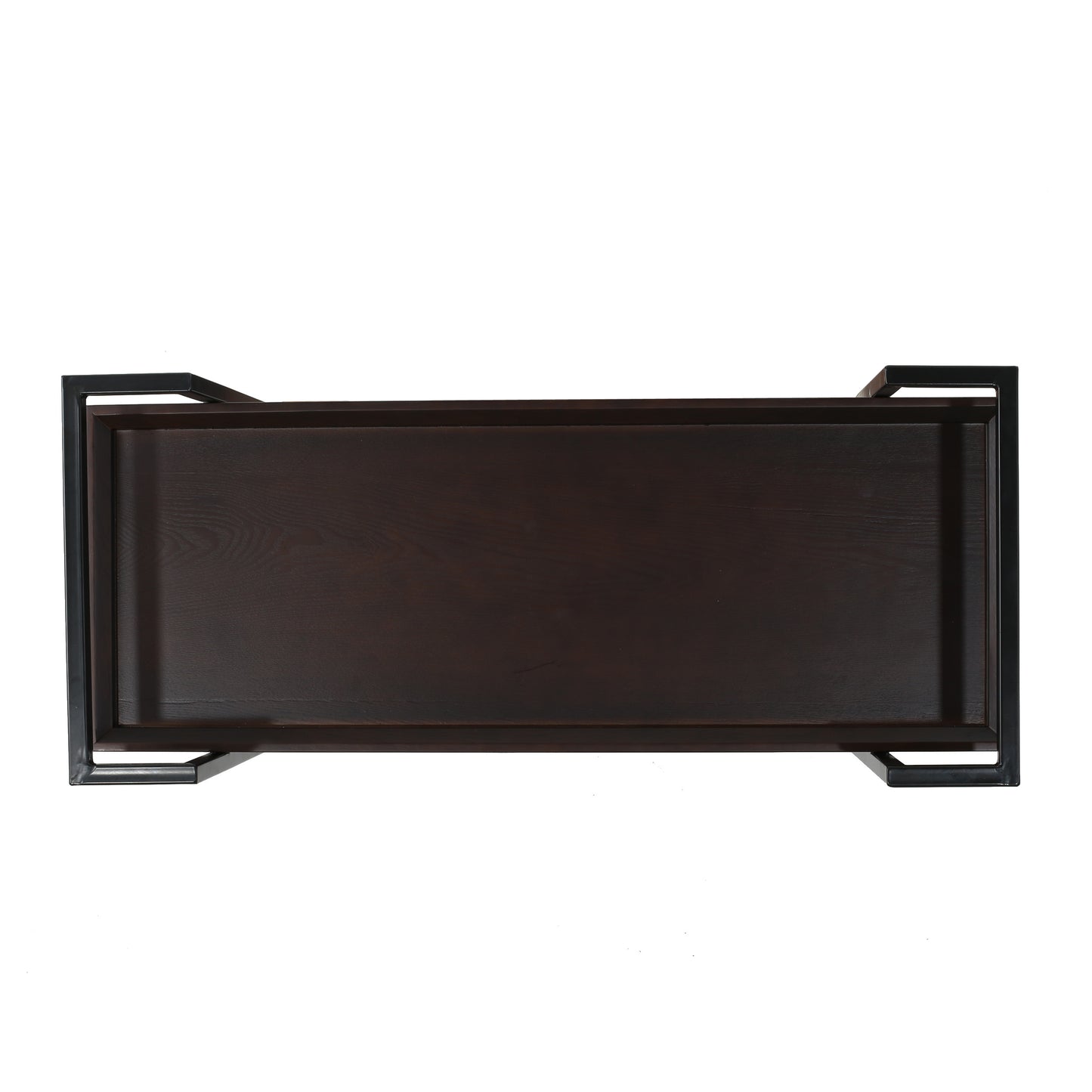 Modern Industrial Rolling Bar Cart With Wood Shelves