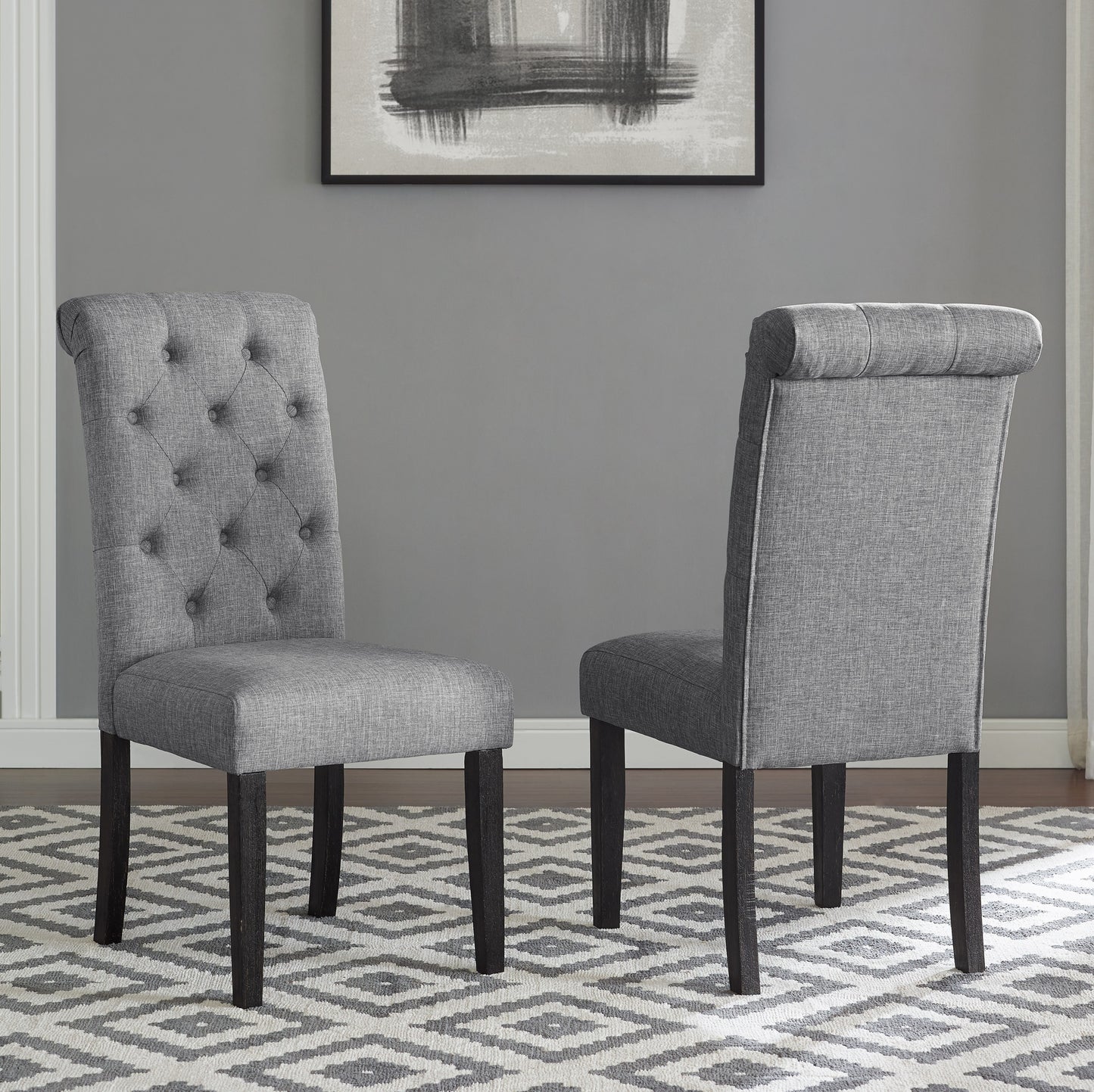 Six Piece Dining Set With Hairpin Table Color Options