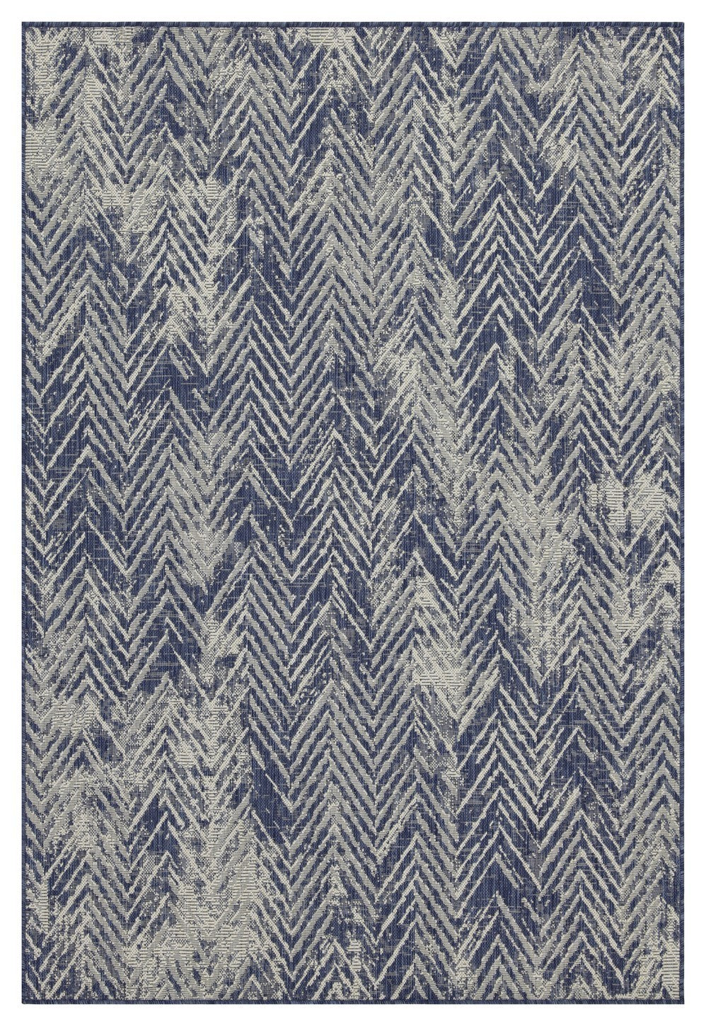 Indoor/Outdoor Flatweave Area Rug 7'3"x5'3", Polypropylene/Polyester, Stain-Resistant, Living Room, Blue