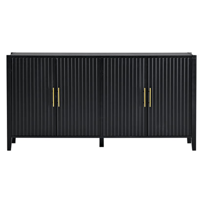 U-Style Accent Storage Cabinet Sideboard Wooden Cabinet with Metal Handles for Hallway, Entryway, Living Room