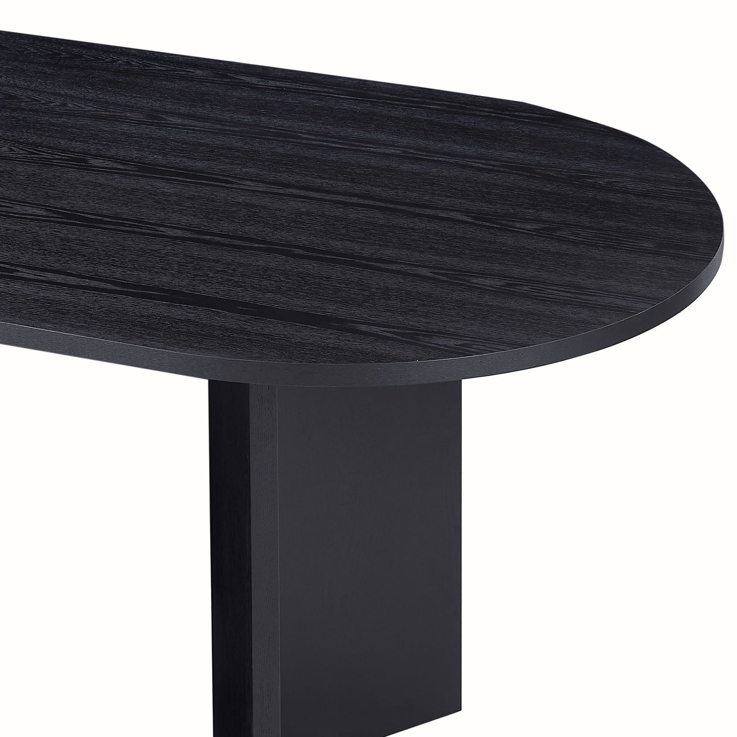 Wood Dining Table For Small Spaces MDF Top Modern Kitchen Black