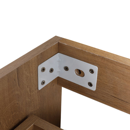 30-Inch Modern Wall-Mounted Bathroom Vanity with Soft Close Drawers and Adjustable Side Shelf