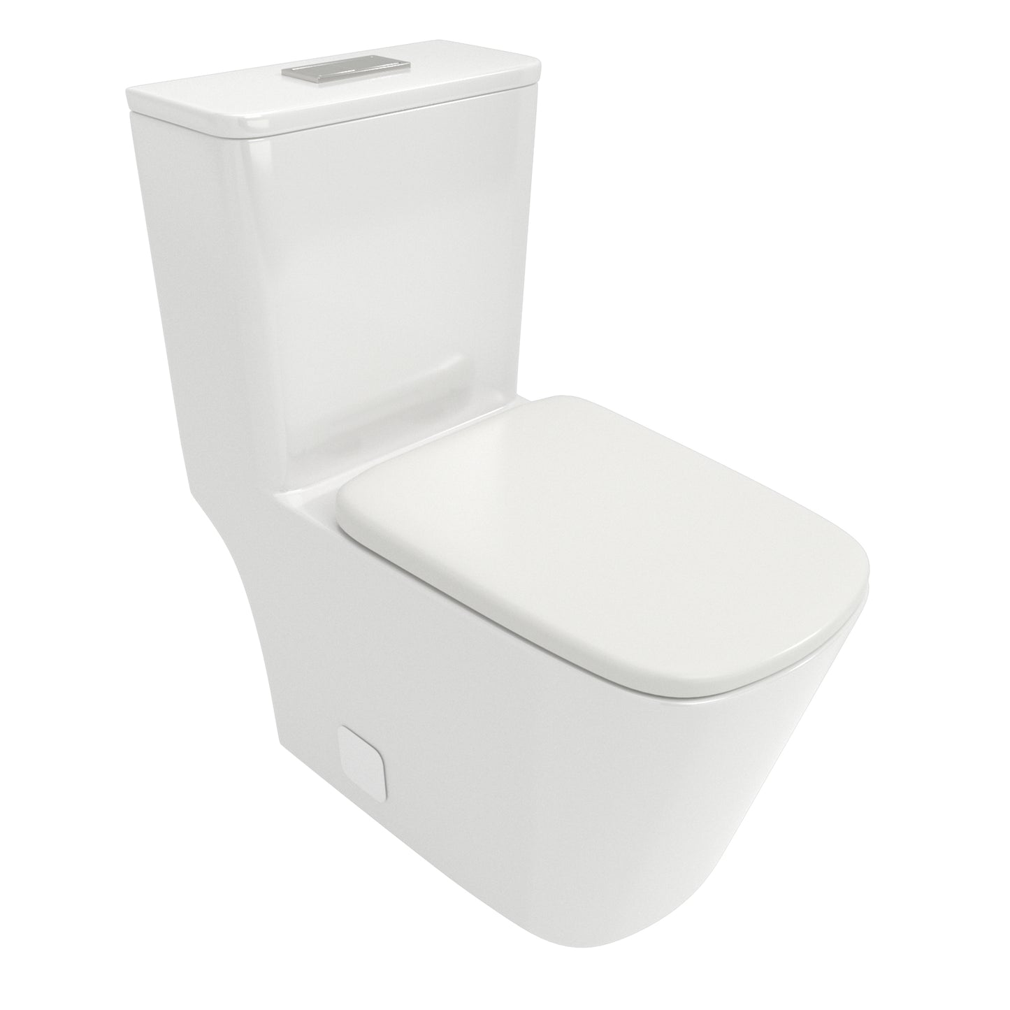 Modern One-Piece Ceramic Toilet with Dual Flush and Soft-Close Seat