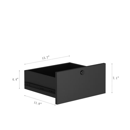 Nightstand with Charging Station, Smart Nightstand with Night Light, Modern Night Stand with Bookshelf, Bedside Tables with Storage Cabinet for Bedroom, Black