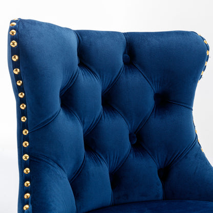 AA Blue Velvet Bar Stools Adjustable 25 33in Set Of 2