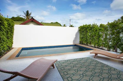 2' x 3' Throw Rug - Polypropylene, Textured, UV Stabilized, Fade-Resistant, Contemporary Geometric Teal