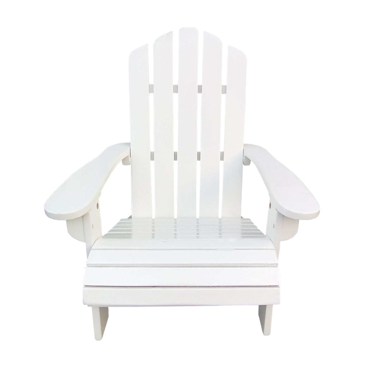 Child Sized Wooden Adirondack Chair For Indoor And Outdoor Use Solid Wood Construction For Patio Porch Garden White