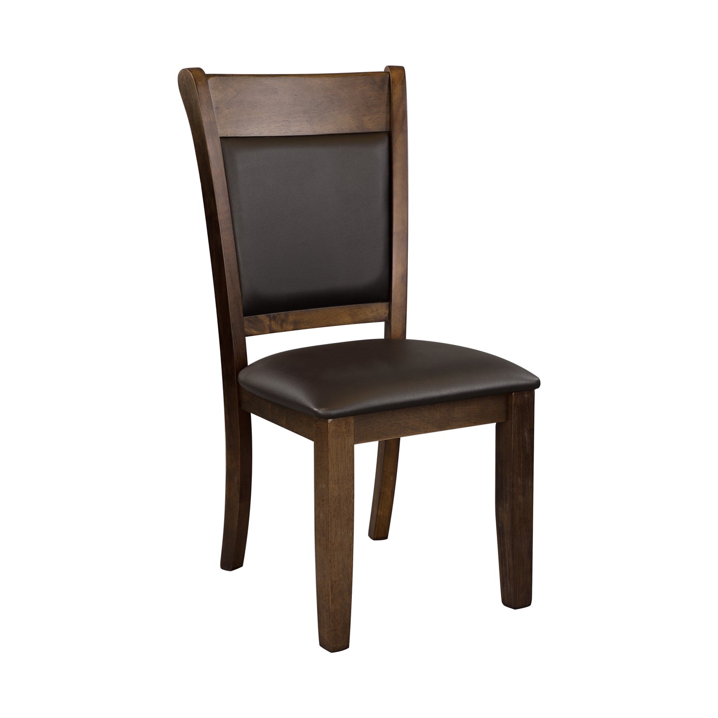 2pc Wooden Side Chairs with Upholstered Seat for Casual Dining Room, 19x21x38.5 in Light Rustic Brown