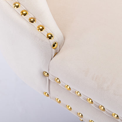 Beige Velvet Swivel Bar Stools Set Of 2 Adjustable