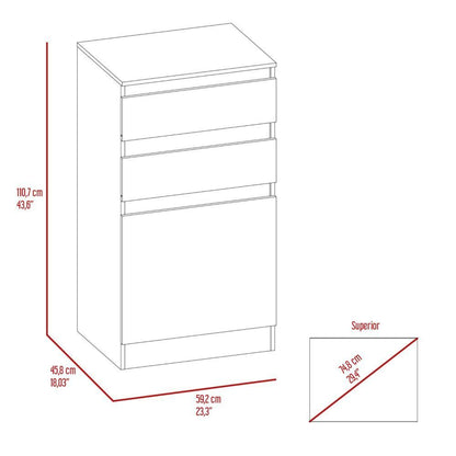 Asturias Jewelry Organizer Dresser in Dark Walnut Finish