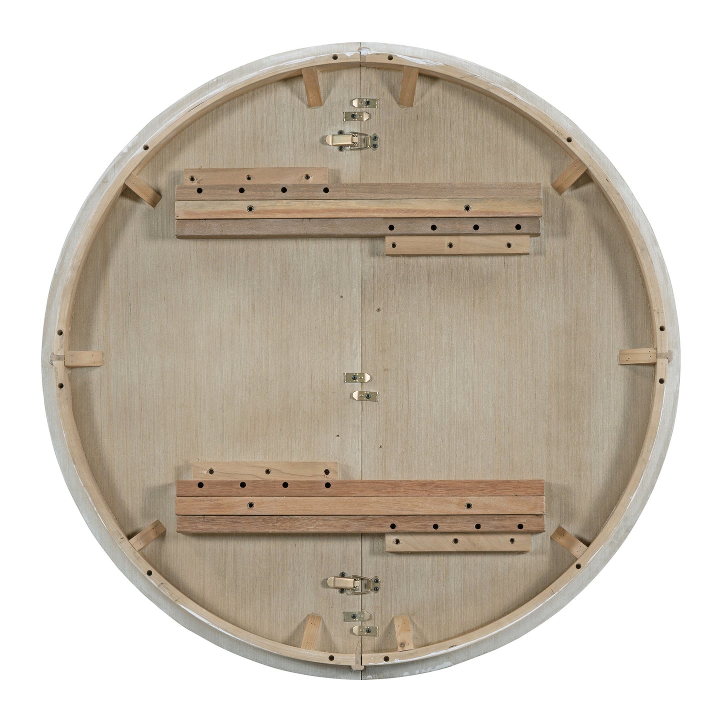 Retro 5 Piece Round Dining Set With 16In Leaf Chairs Natural