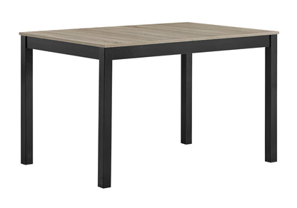 Contemporary Dining Table Two Tone Rustic Brown Black