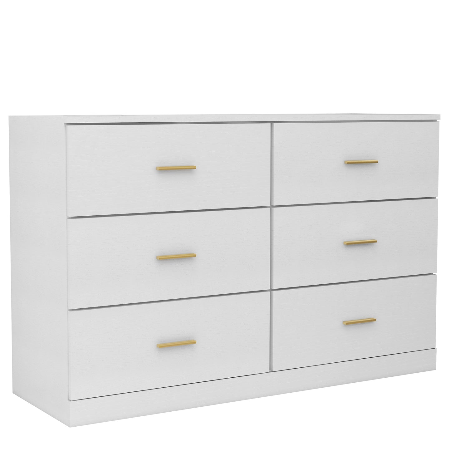 Elegant Antique White 6-Drawer Chest - Modern Storage Solution for Bedrooms