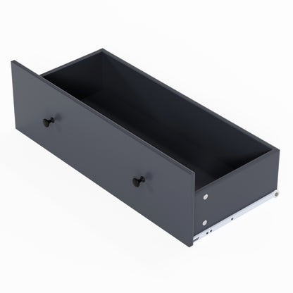 Tall Gray Farmhouse Kitchen Pantry Cabinet with Adjustable Shelves, Drawers, and Door Storage Solutions