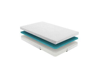 6-Inch Twin Gel-Infused Memory Foam Mattress - Firm Support, Breathable Tencel Fabric, Conveniently Packed in a Box