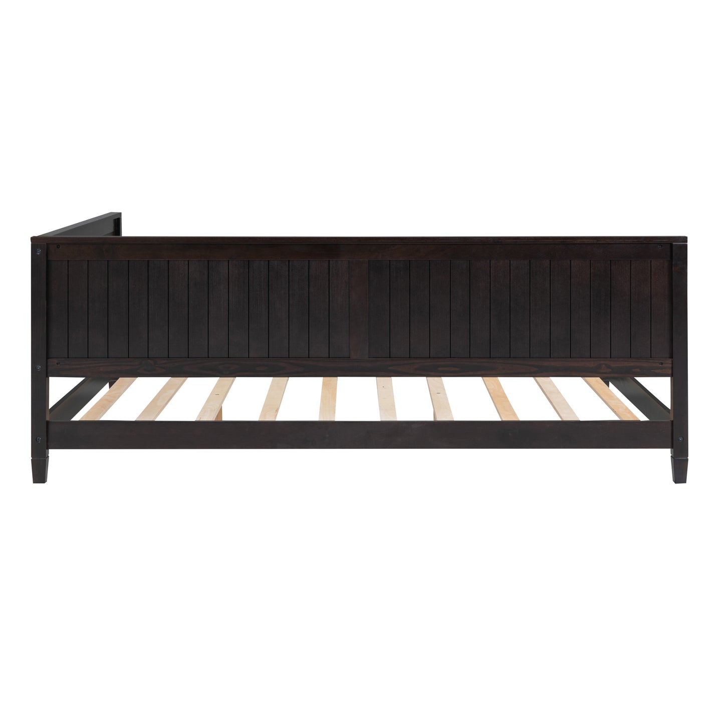 Elegant Espresso Wood Daybed/Sofa Bed with Mid-Century Modern Design