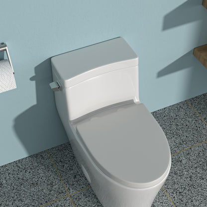 Modern Ceramic One-Piece Toilet with Soft-Close Seat and Powerful Tornado Flush System