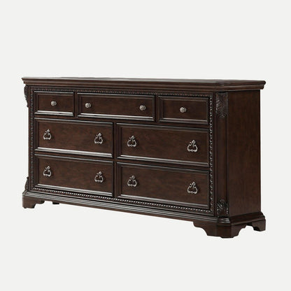 Elegant Mahogany 7-Drawer Storage Dresser