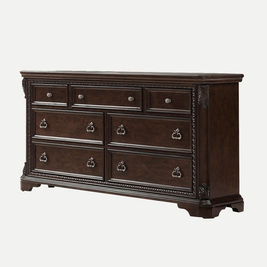 Elegant Mahogany 7-Drawer Storage Dresser