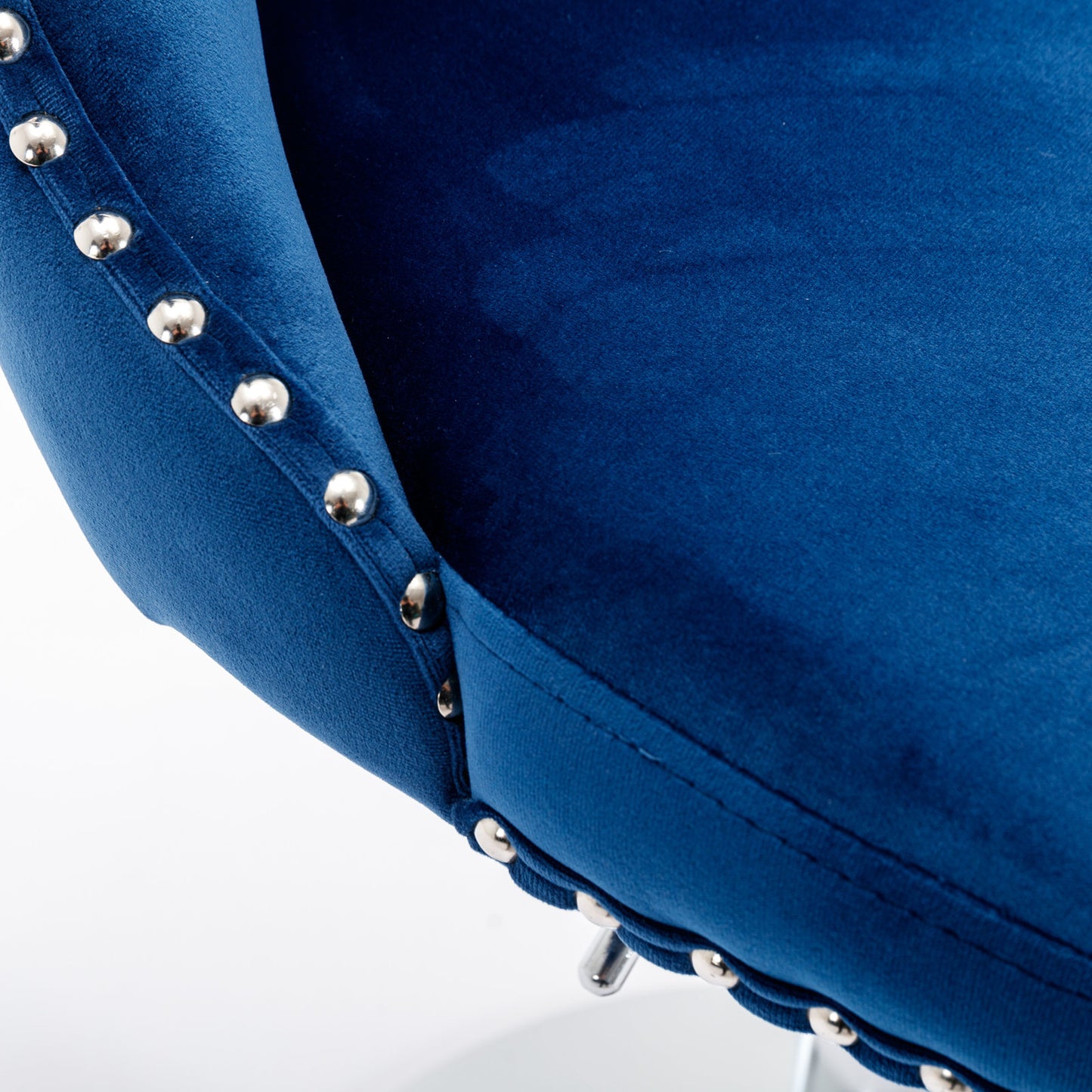 AA Furniture Swivel Velvet Barstools Adjustable 25-33 Blue