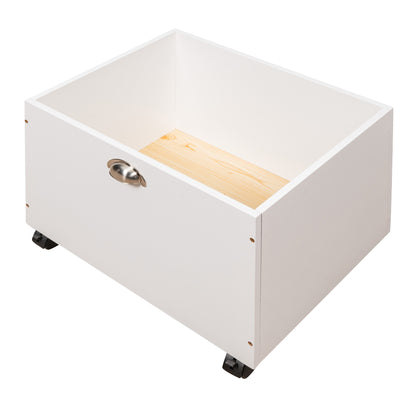 Creative Twin Loft Bed with Climbing Frame and Chalkboard - White