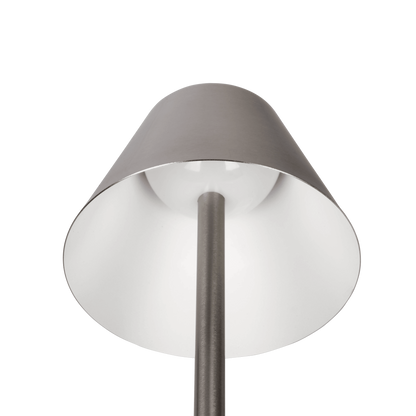 Rechargeable LED Table Lamp with Touch Sensor, Metal Desk Light, 5 x 5 x 10.5 in, 1 lb Brushed Nickel