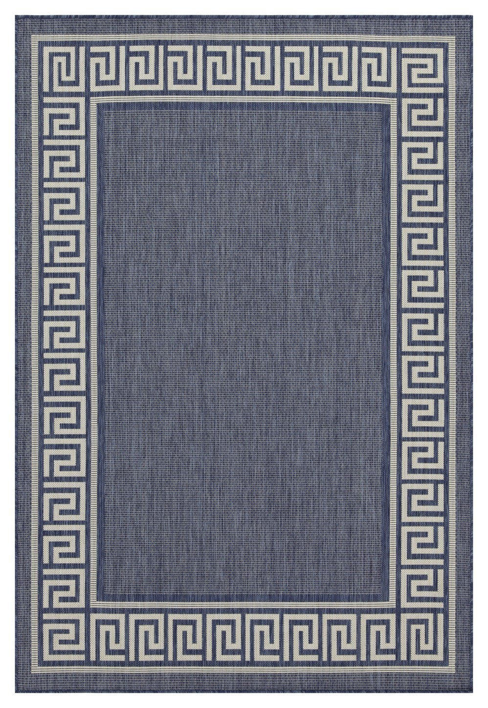 Indoor/Outdoor Rug 7'3 x 2'7, Polypropylene, Durable, Easy-Care, Pet Friendly, Patio/Living Room Blue