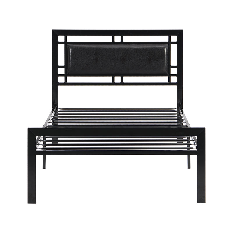 Sturdy Twin Metal Bed Frame - Modern Black Design with Easy Assembly and No Box Spring Needed