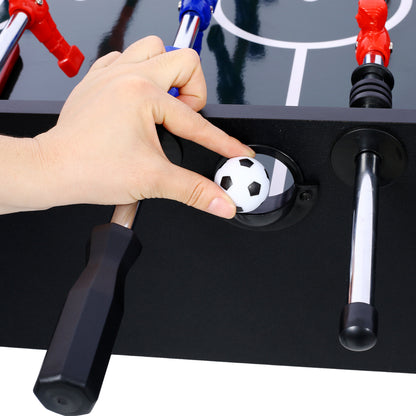 54-Inch Foosball Table for Family Game Room, Analog Scoring, Durable MDF + Steel Rods, Light Cherry Finish