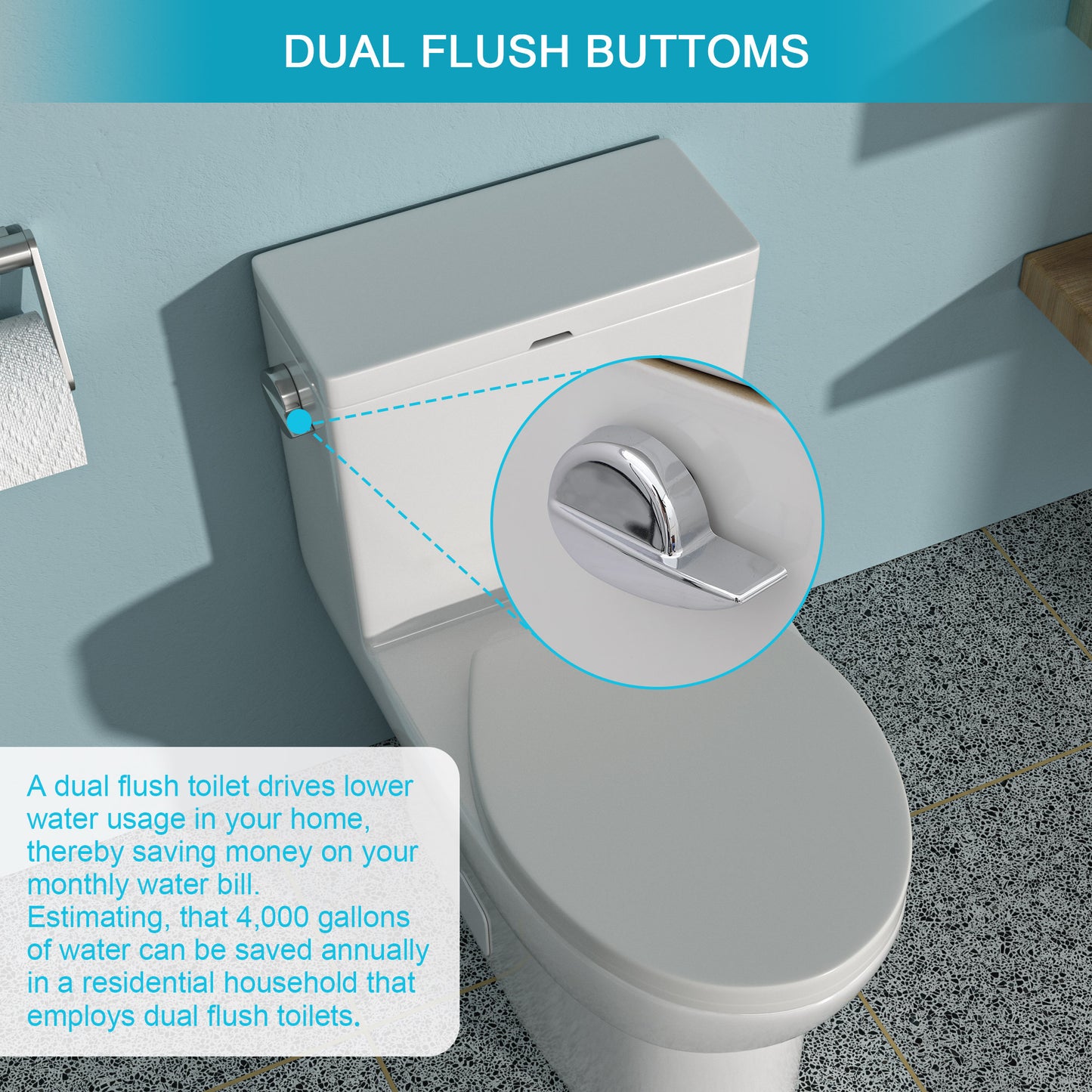 Modern Ceramic One-Piece Toilet with Soft-Close Seat and Efficient Siphon Flush