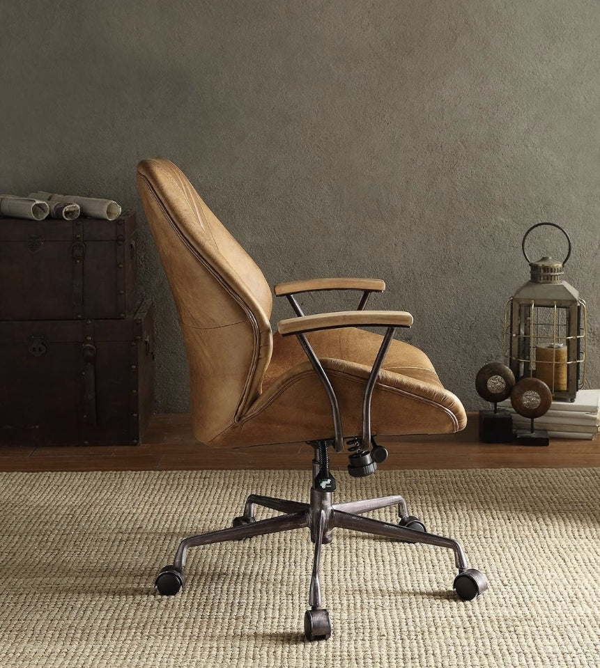 Executive Ergonomic Coffee Leather Office Chair
