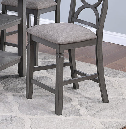 Counter Height Dining Table Set With Storage 4 Chairs Gray