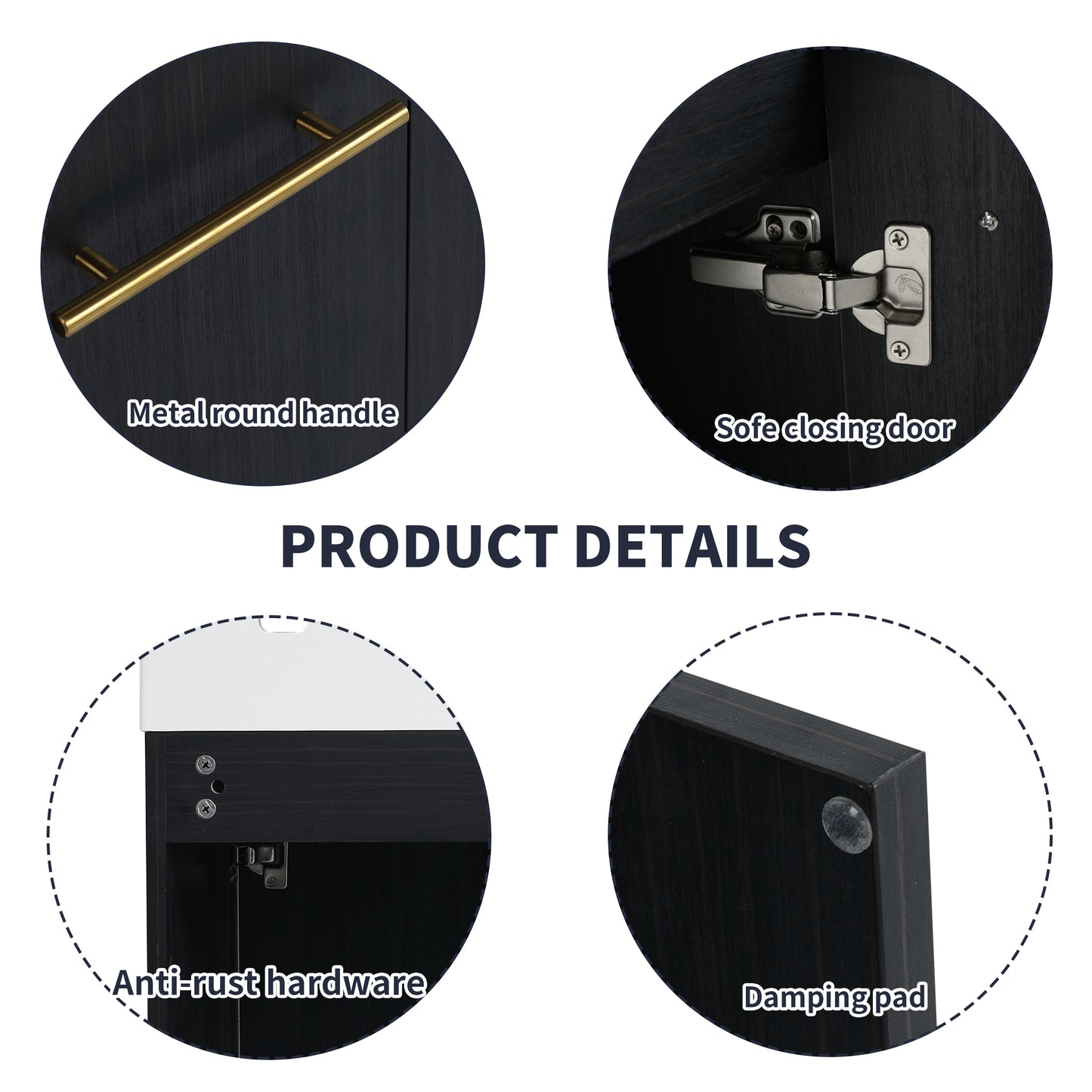 60-Inch Modern Wall-Mounted Bathroom Vanity with Double Resin Sink and Ample Storage