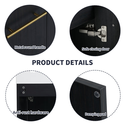 60-Inch Modern Wall-Mounted Bathroom Vanity with Double Resin Sink and Ample Storage