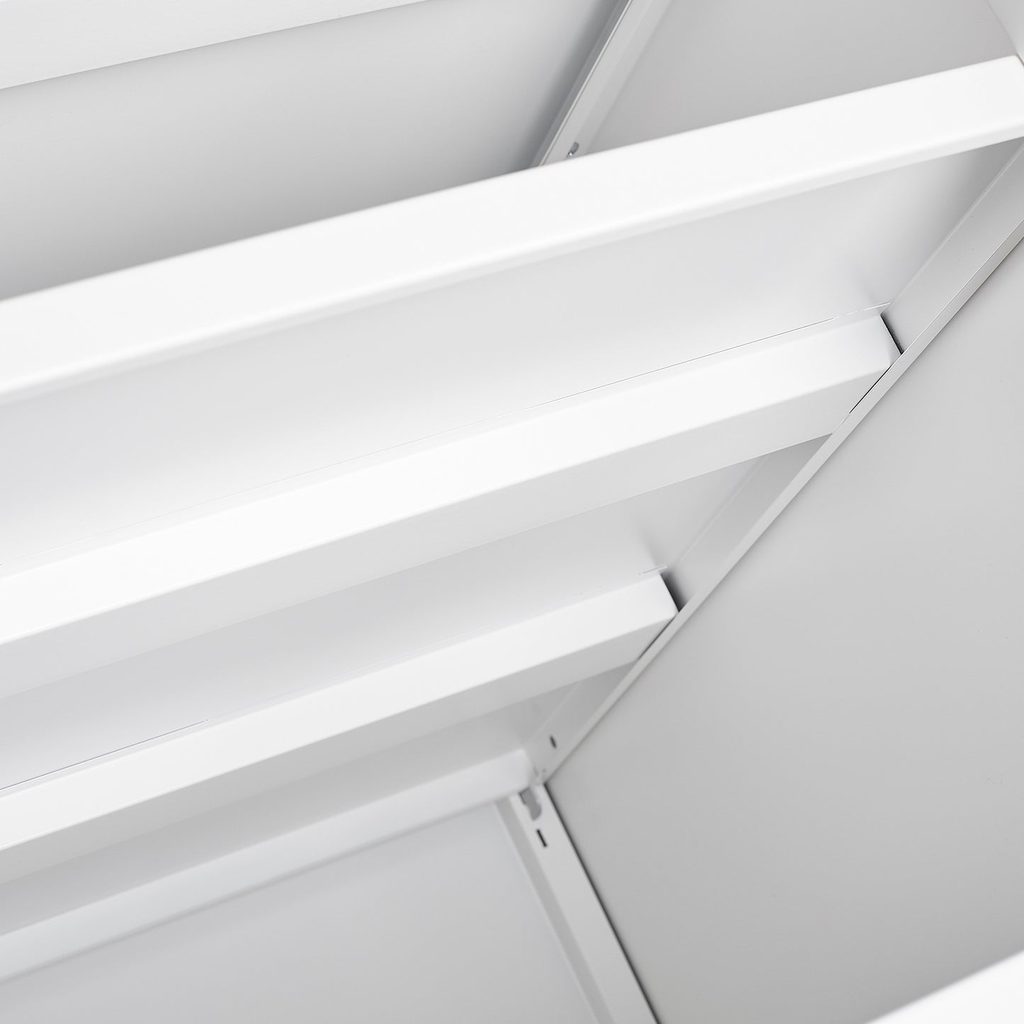 Versatile Mobile Copier Cabinet - White Steel 2-Door Printer and File Stand