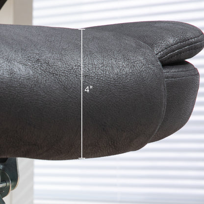 Ergonomic Black Office Chair with 6-Point Vibration Massage and Lumbar Heating