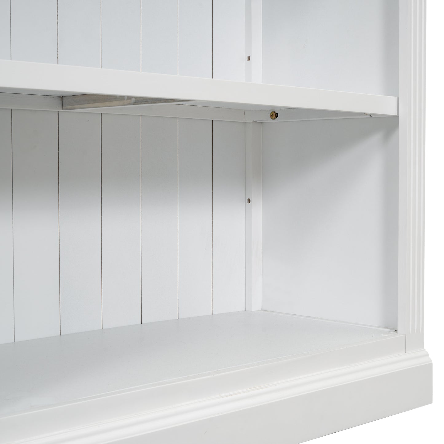 Modern 5-Tier White Wooden Bookcase with Adjustable Shelves for Home and Office Storage