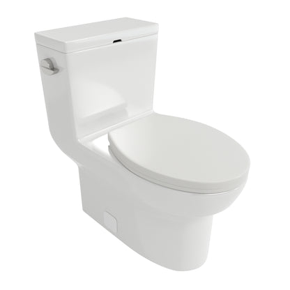 Modern Ceramic One-Piece Toilet with Soft-Close Seat and Efficient Siphon Flush