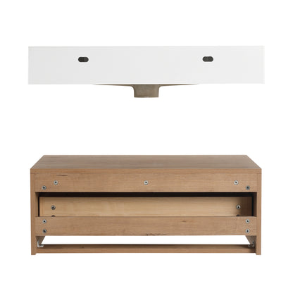 Modern 30-Inch Wall-Mounted Bathroom Vanity with Soft-Close Drawer and Elegant Resin Sink