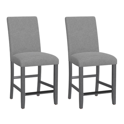 Zeph Gray Upholstered Barstools, Set of 2