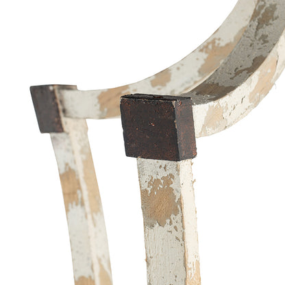 Four-Light Wood Chandelier with Adjustable Chain for Kitchen, Foyer, 18in Wide, Bulbs Not Included, Cream