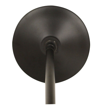 Three-Light Industrial Pendant with Fabric Cord, Ceiling Fixture for Kitchen, Satin Black