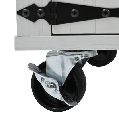 Farmhouse Rolling Kitchen Island with Power Outlet, Drop Leaf, Spice Rack, and Storage Drawers - 53.5'' White Cart for Kitchen and Dining Room