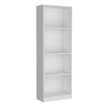 Modern 3-Piece White Bookcase Set with 13 Shelves for Living Room Storage