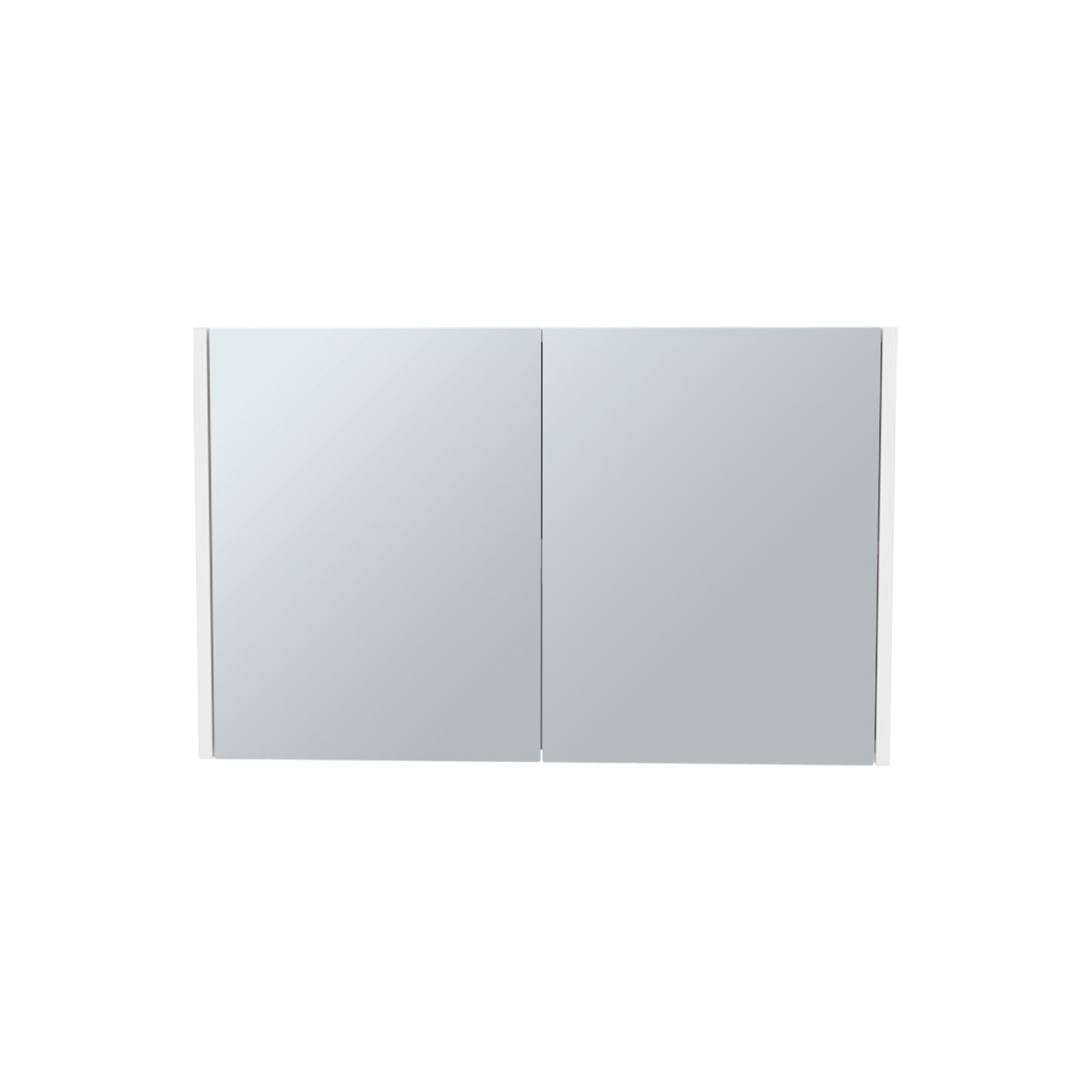 Bouti 19.7" H x 31.5" W Double Door Mirror Medicine Cabinet, Three interior Shelves for Bathroom, Kitchen White